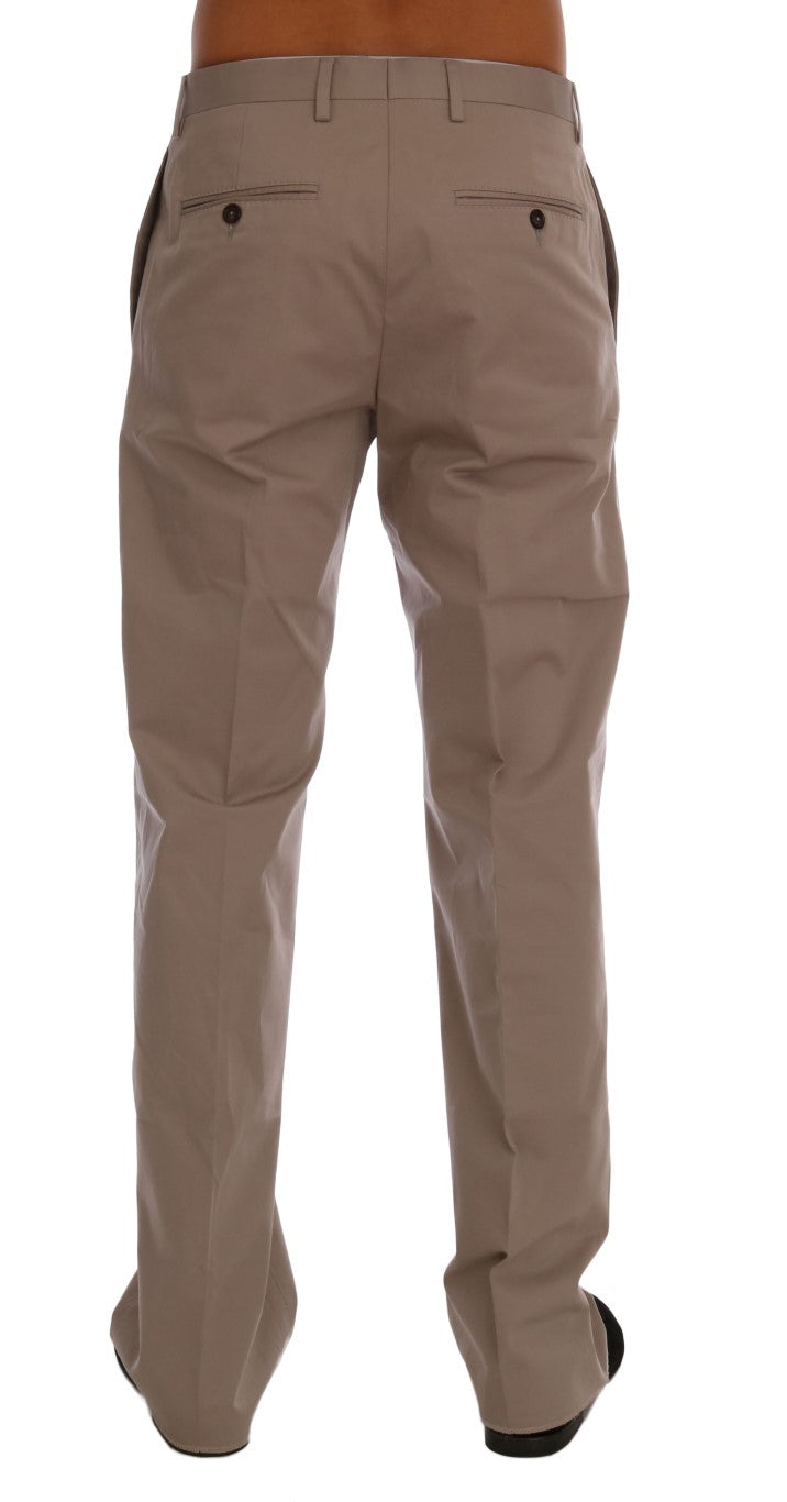 Pantaloni casual chino beige chic Dolce & Gabbana