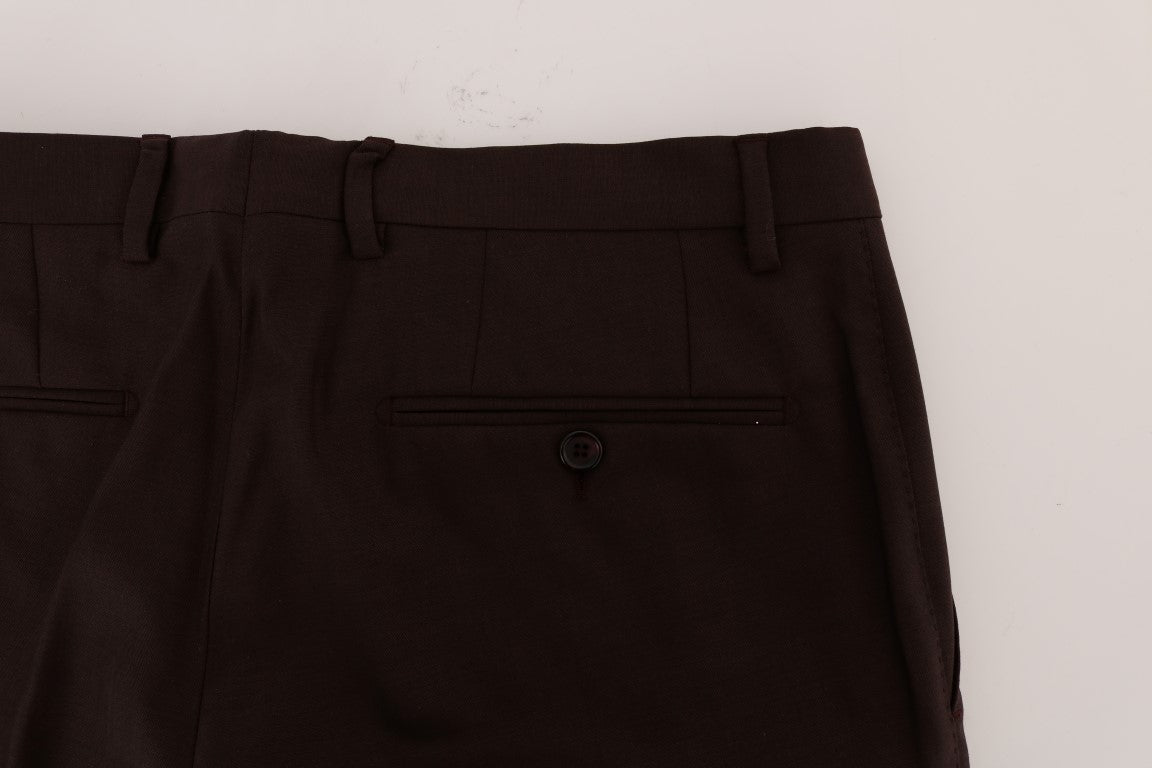 Pantaloni formali eleganti slim fit Dolce & Gabbana in viola