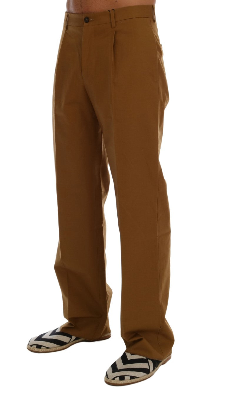 Pantaloni formali eleganti marroni da uomo di Dolce & Gabbana