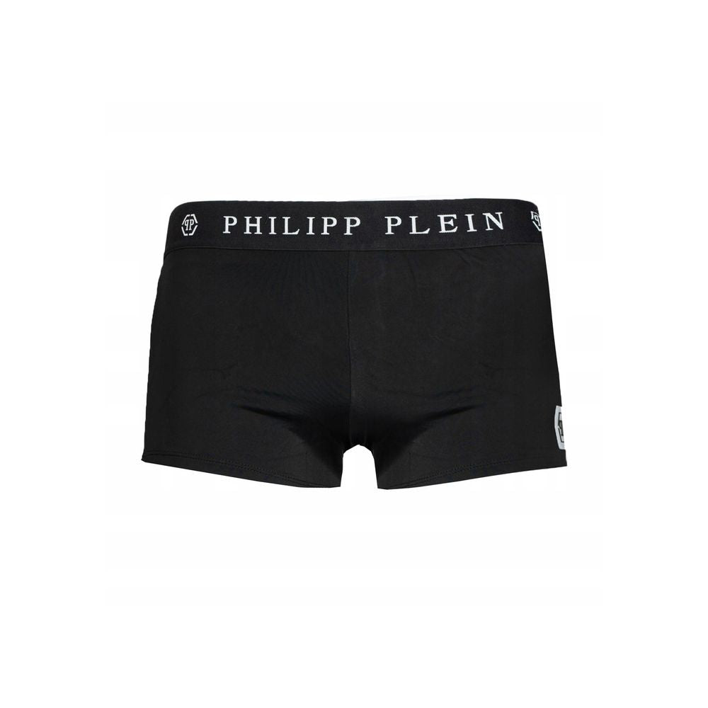 Boxer da bagno da uomo di design nero elegante Philipp Plein