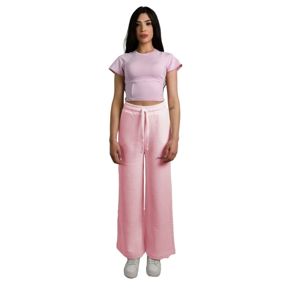 Pantaloni palazzo Hinnominate Chic rosa con coulisse