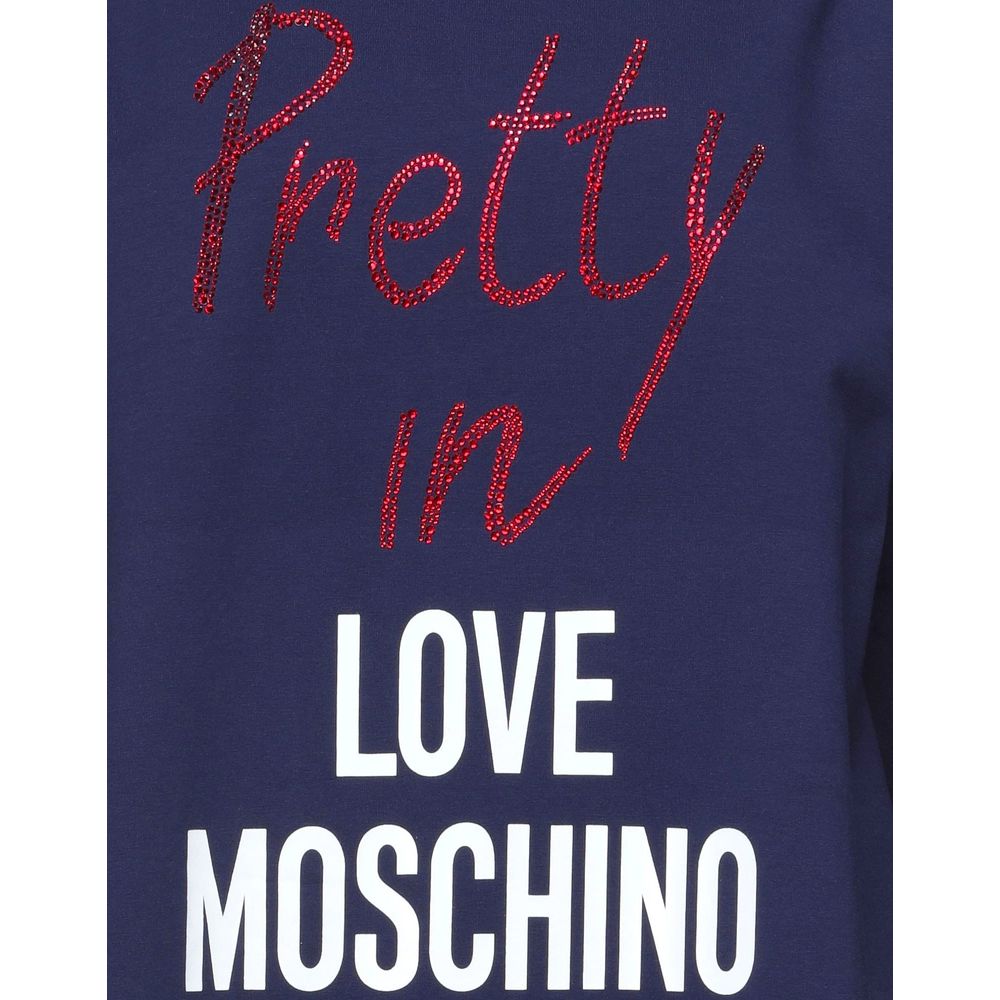 Abito da donna in cotone blu Love Moschino