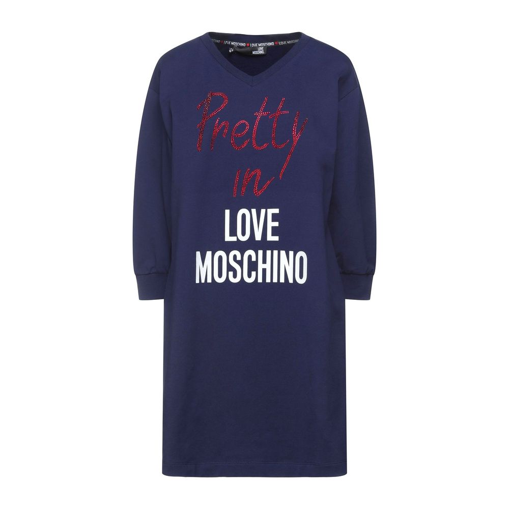 Abito da donna in cotone blu Love Moschino