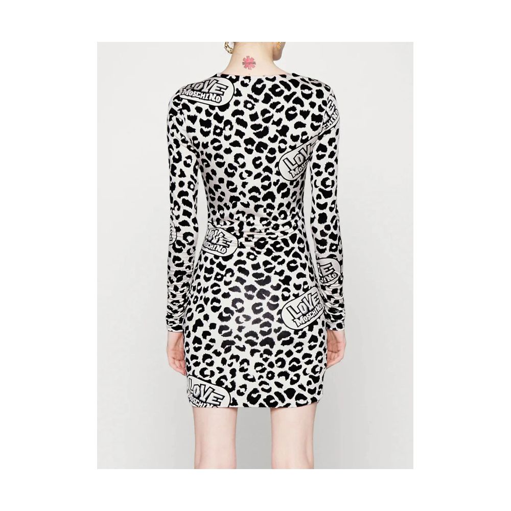 Abito da donna in viscosa bianca Love Moschino