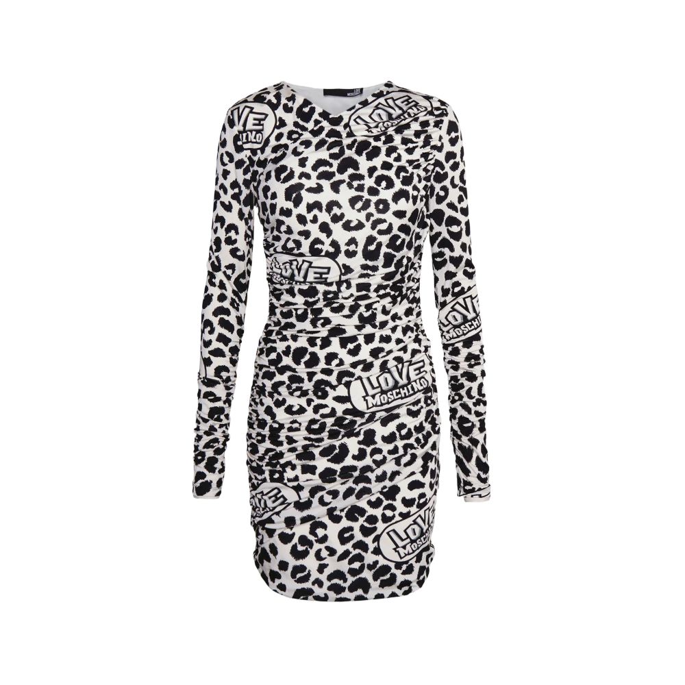 Abito da donna in viscosa bianca Love Moschino