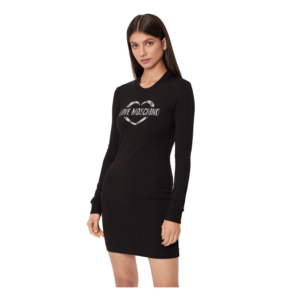 Abito Love Moschino Chic in misto cotone con logo