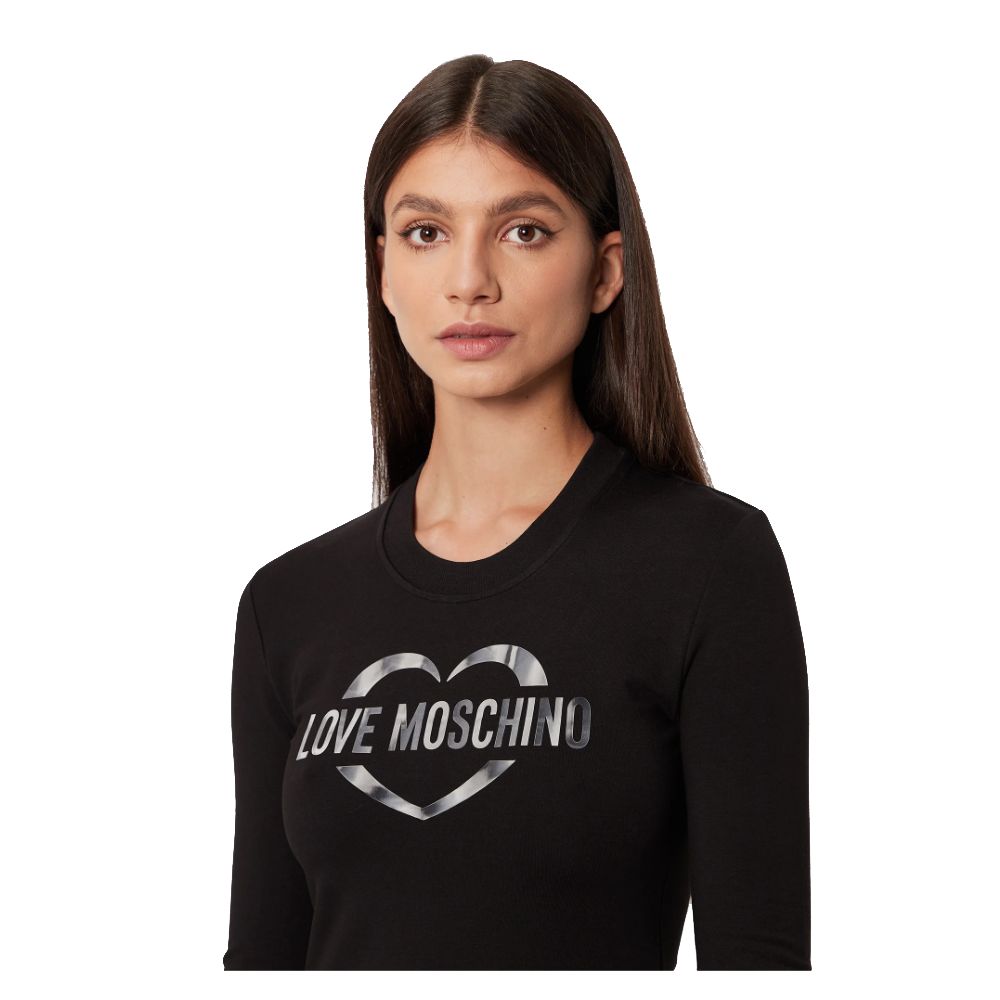 Abito Love Moschino Chic in misto cotone con logo
