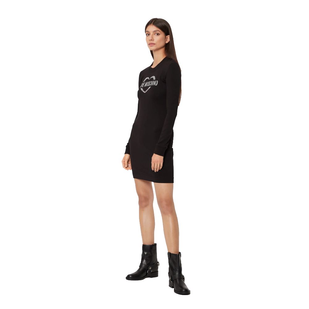 Abito Love Moschino Chic in misto cotone con logo