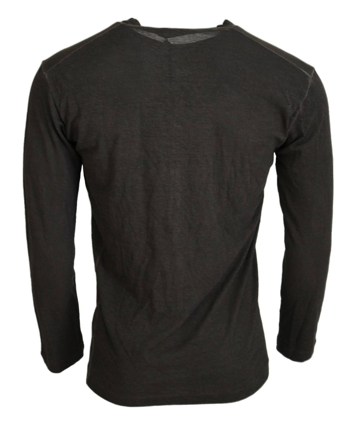 Maglione pullover a maniche lunghe in cotone e lino grigio Dsquared²