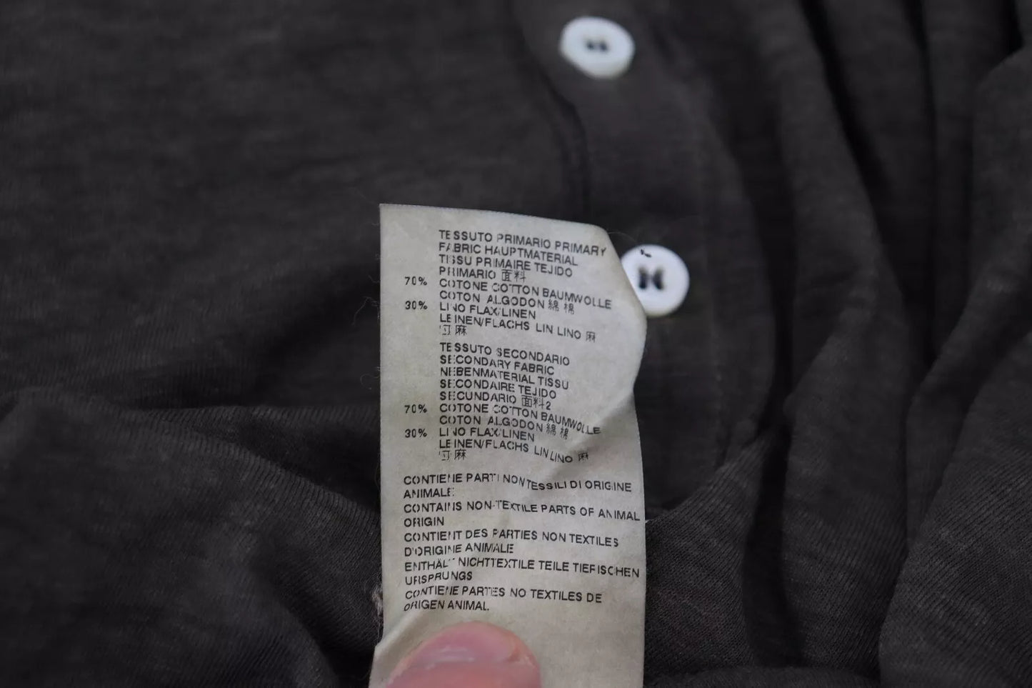 Maglione pullover a maniche lunghe in cotone e lino grigio Dsquared²