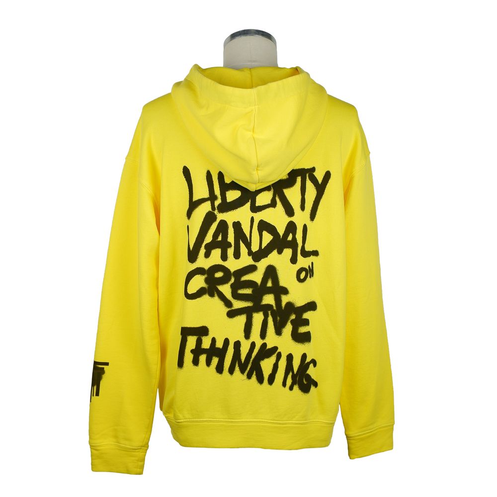 Diego Venturino Yellow Cotton Men Sweatshirt