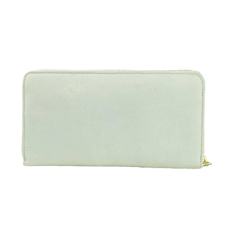 Portafoglio da donna in pelle di vitello grigia Cavalli Class