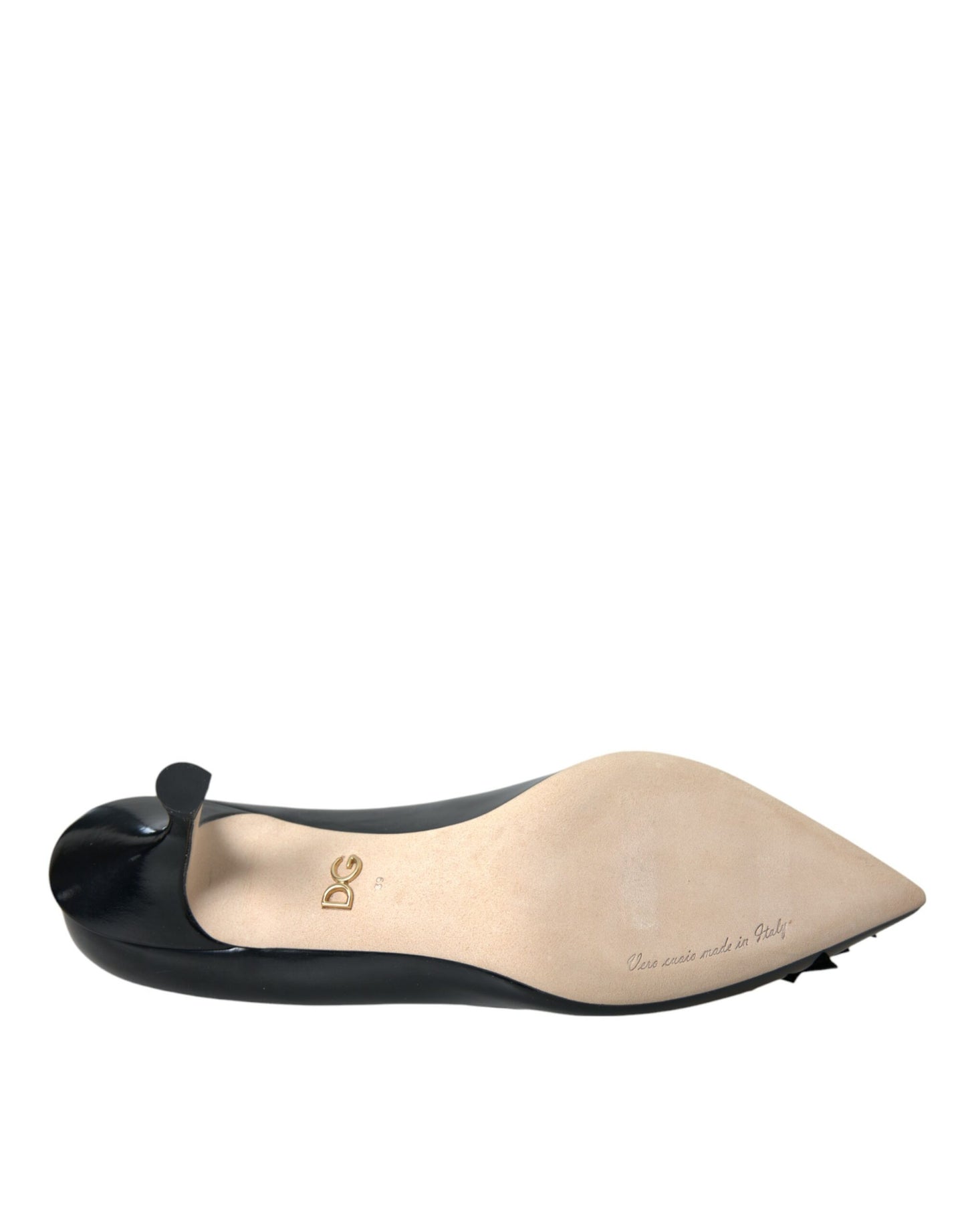 Scarpe con tacco a spillo Dolce & Gabbana in pelle nera BOOM Patch