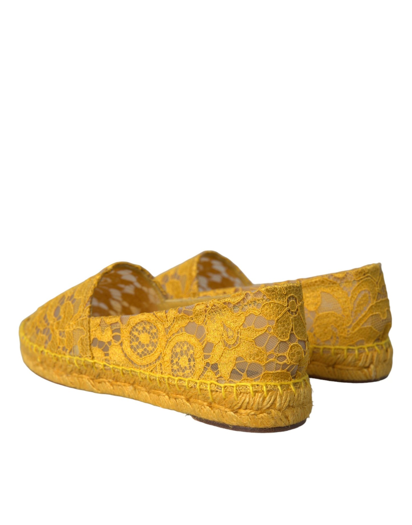 Dolce & Gabbana Mocassini Espadrillas Taormina Lace Gialli Scarpe Basse