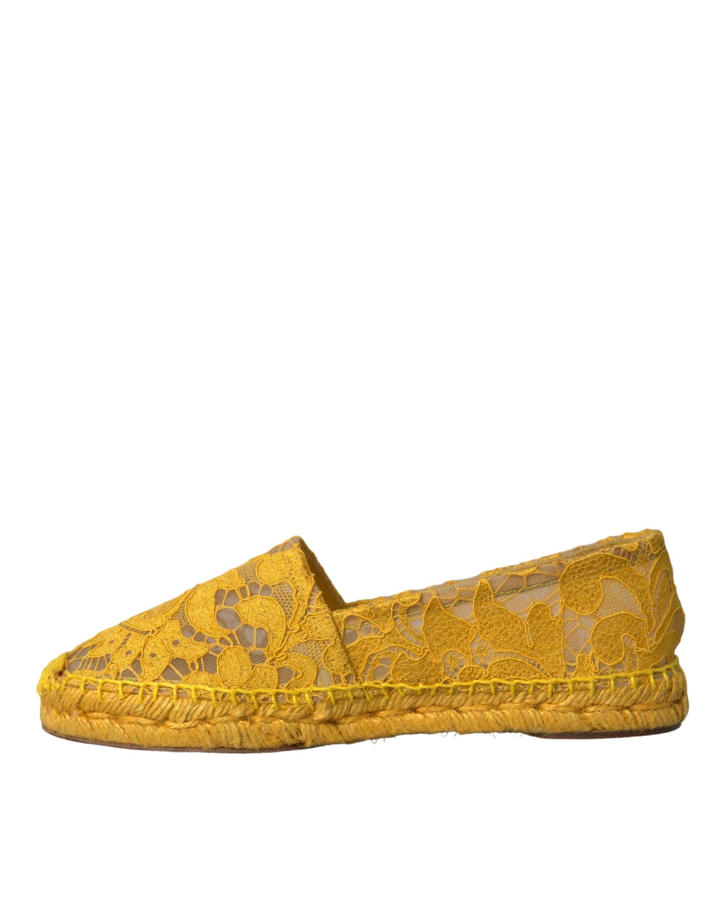 Dolce & Gabbana Mocassini Espadrillas Taormina Lace Gialli Scarpe Basse