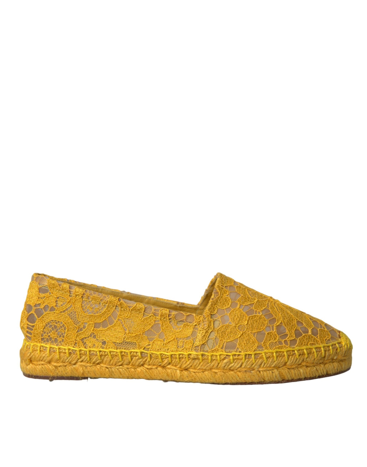 Dolce & Gabbana Mocassini Espadrillas Taormina Lace Gialli Scarpe Basse