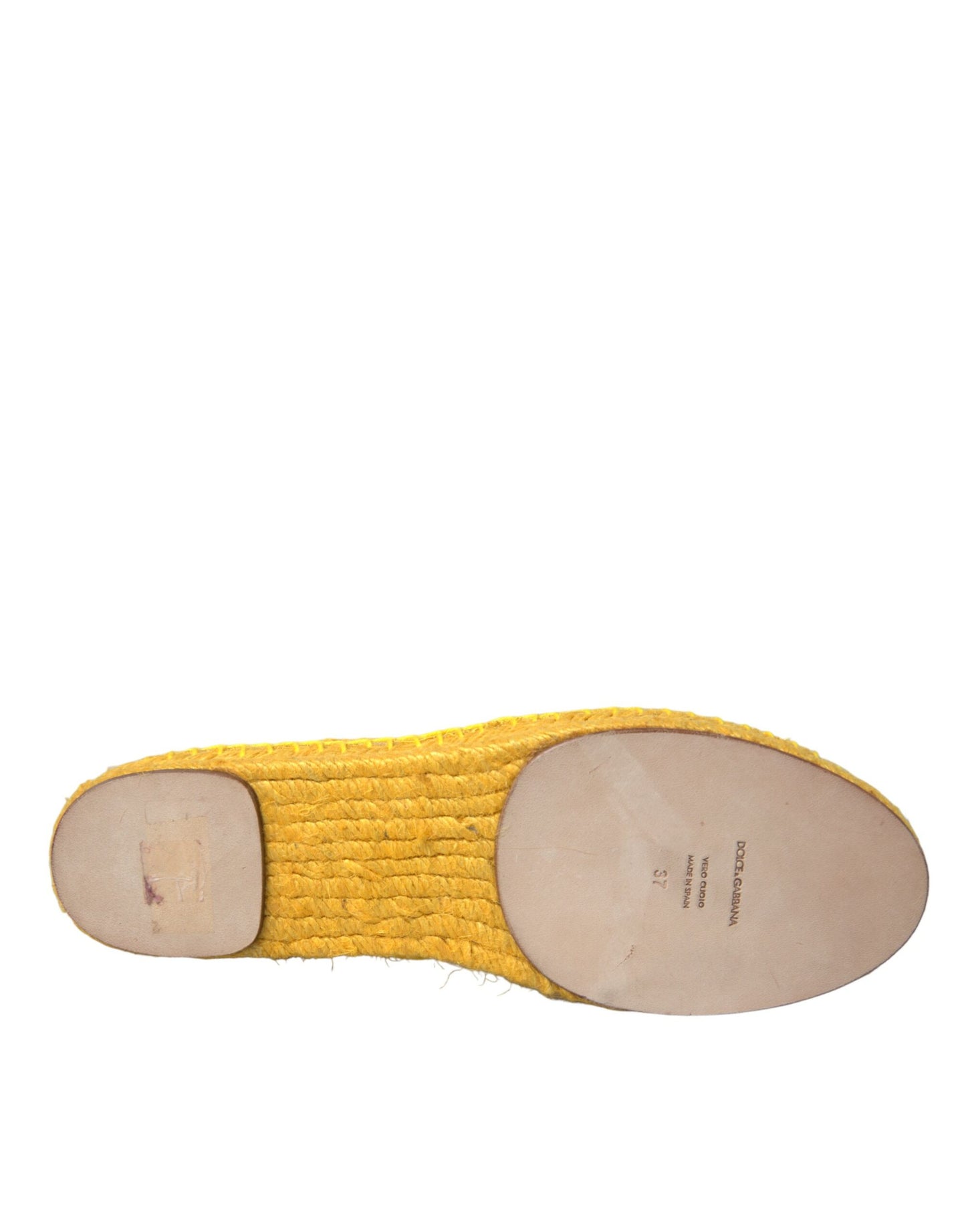 Dolce & Gabbana Mocassini Espadrillas Taormina Lace Gialli Scarpe Basse