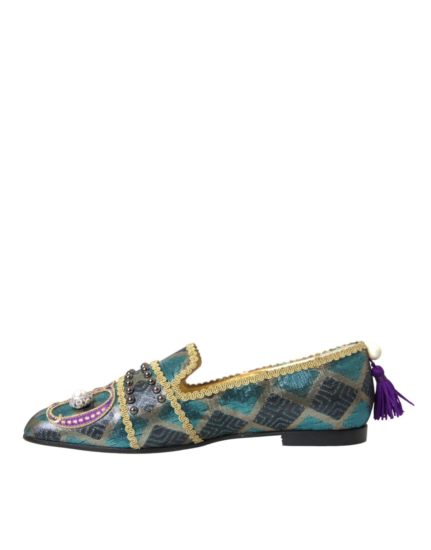 Dolce & Gabbana Mocassini con decorazioni jacquard multicolor