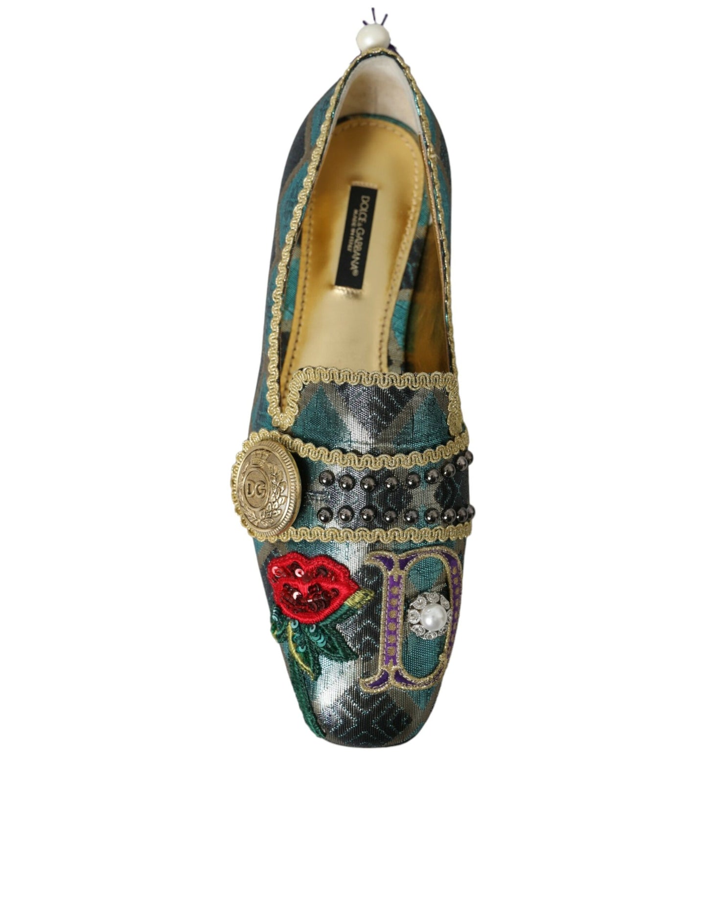 Dolce & Gabbana Mocassini con decorazioni jacquard multicolor