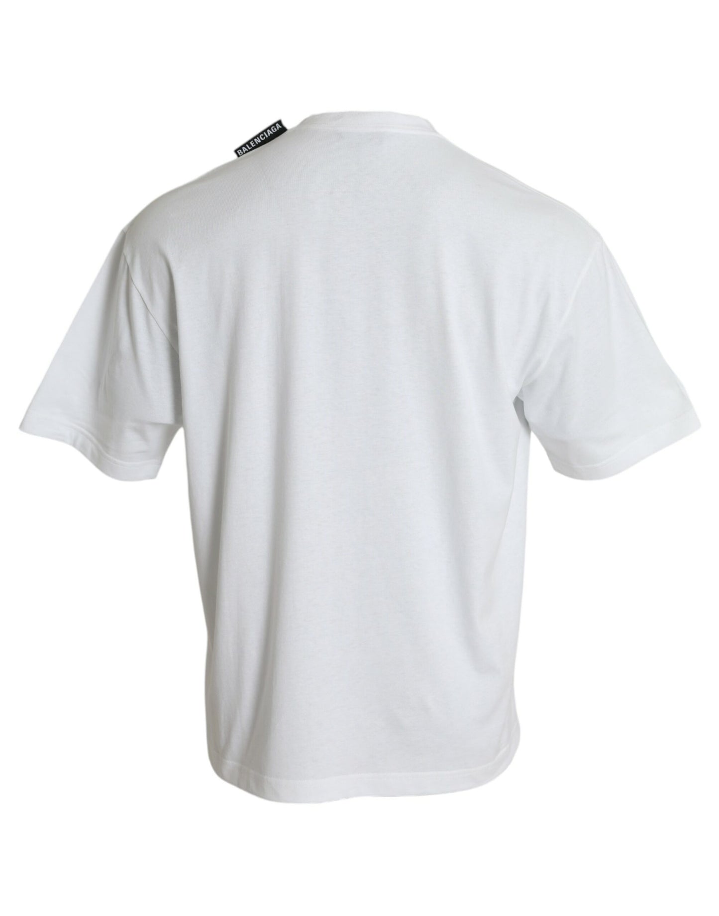 T-shirt girocollo in jersey di cotone bianco sporco Balenciaga
