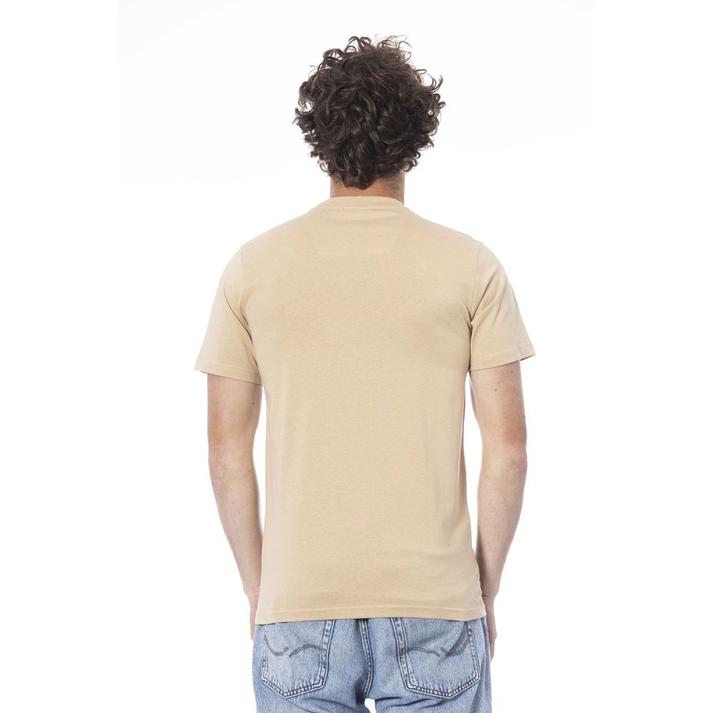 Maglietta da uomo in cotone beige Cavalli Class