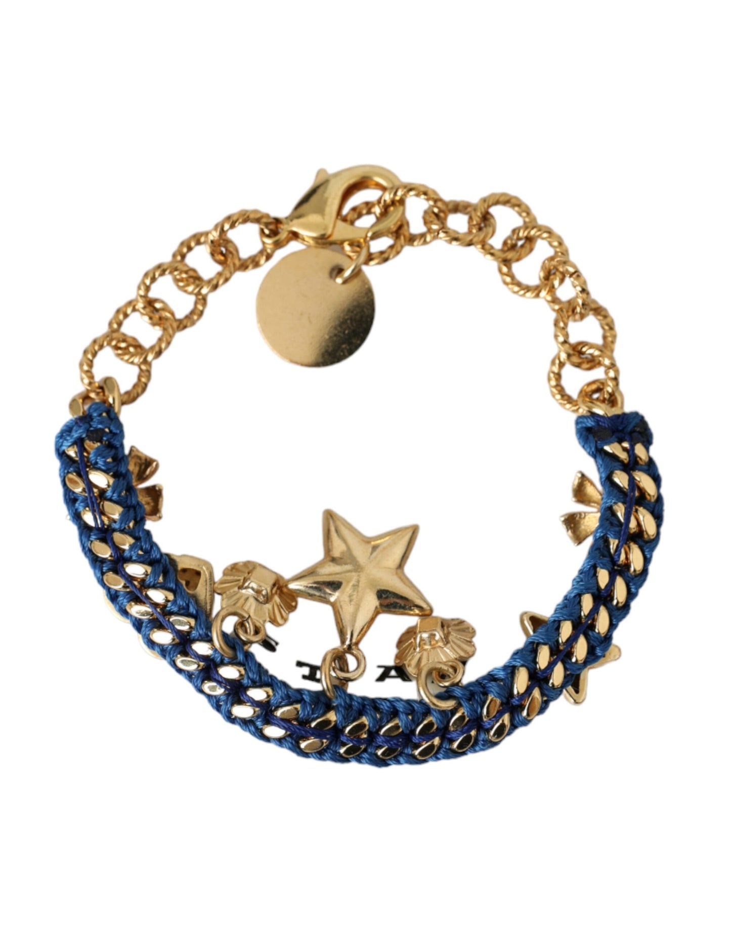 Dolce & Gabbana Braccialetto alla moda con catena in ottone color oro e stella