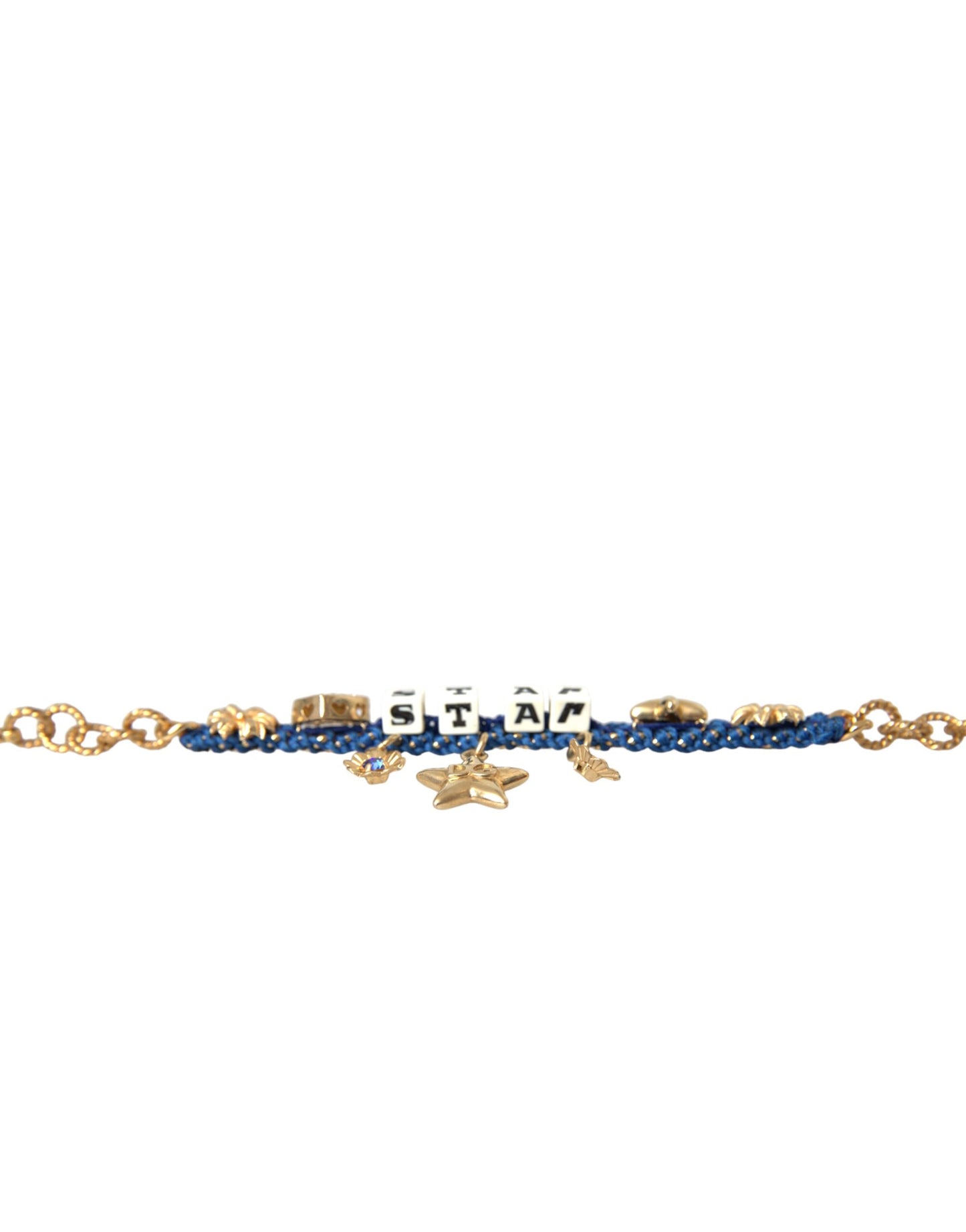 Dolce & Gabbana Braccialetto alla moda con catena in ottone color oro e stella