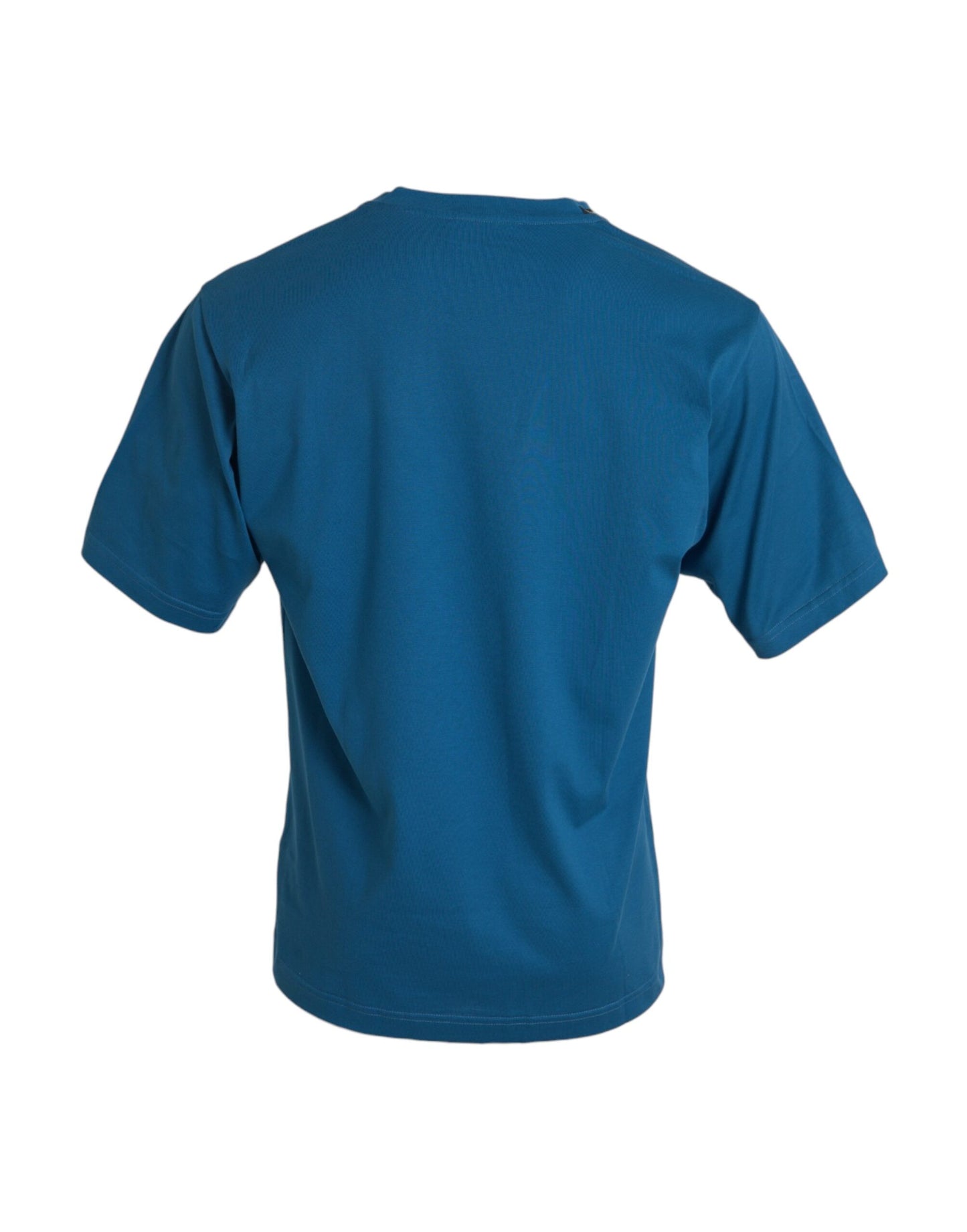 Dolce & Gabbana T-shirt a maniche corte con scollo rotondo e logo blu