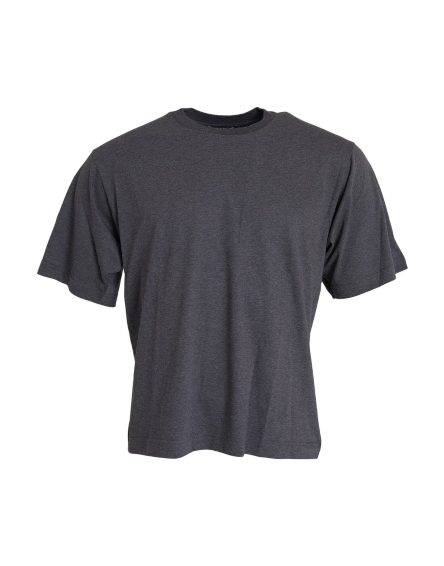 Dolce & Gabbana T-shirt girocollo a maniche corte in cotone grigio