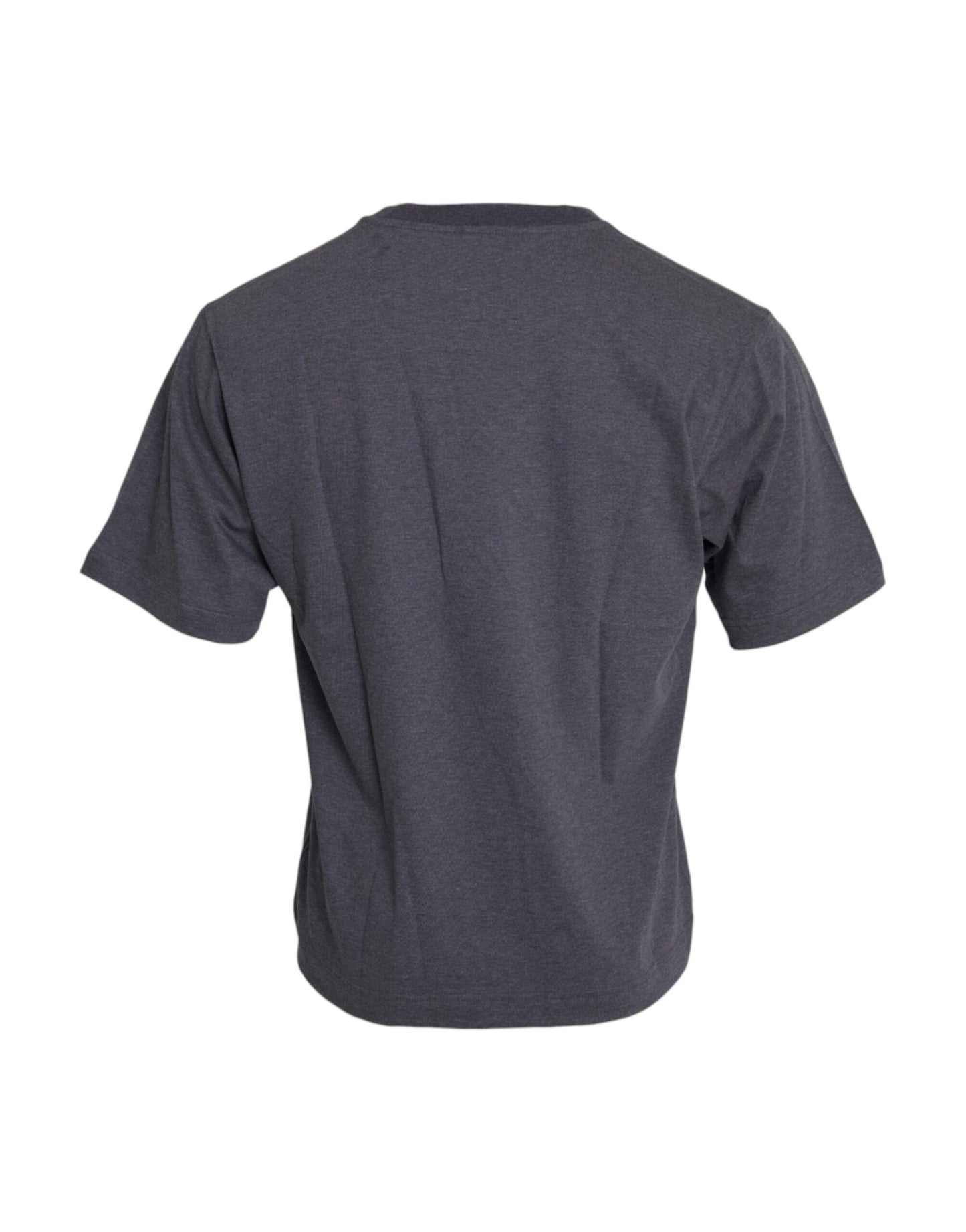 Dolce & Gabbana T-shirt girocollo a maniche corte in cotone grigio