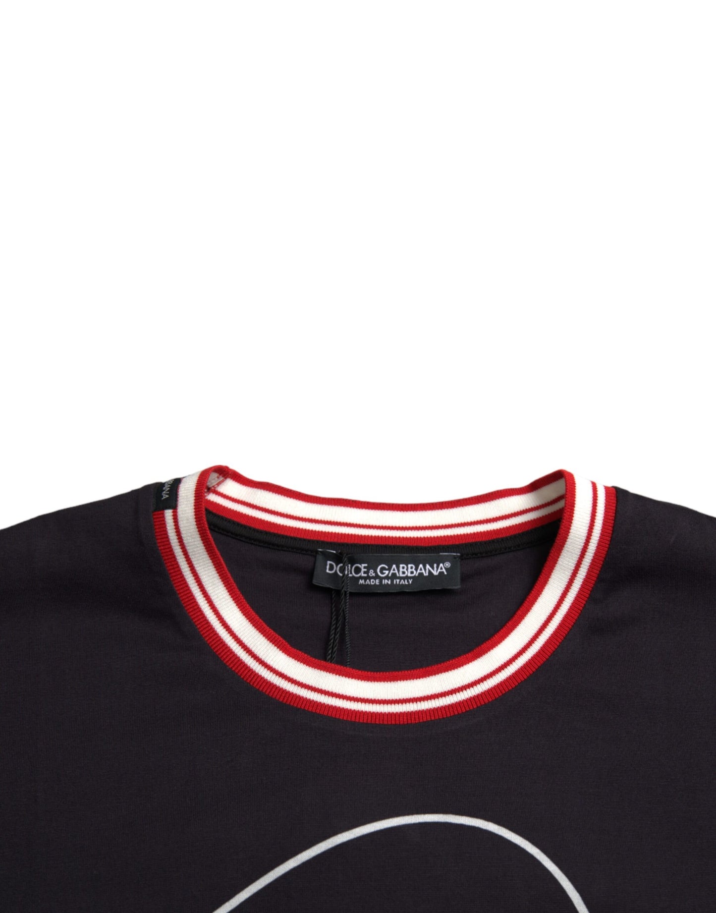 Dolce & Gabbana T-shirt nera in cotone 2019 Anno del Maiale