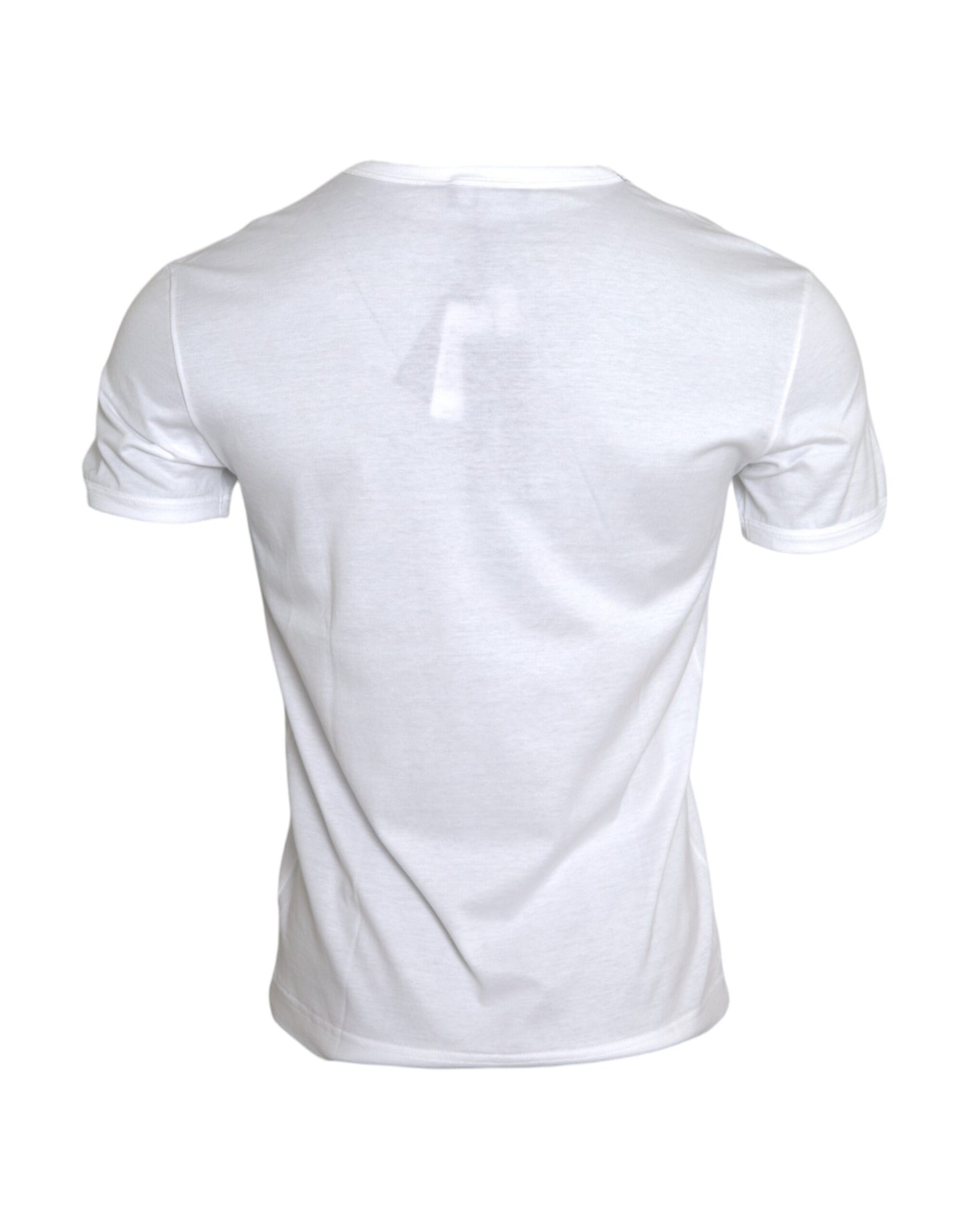 Dolce & Gabbana T-shirt manica corta con ricamo logo bianco