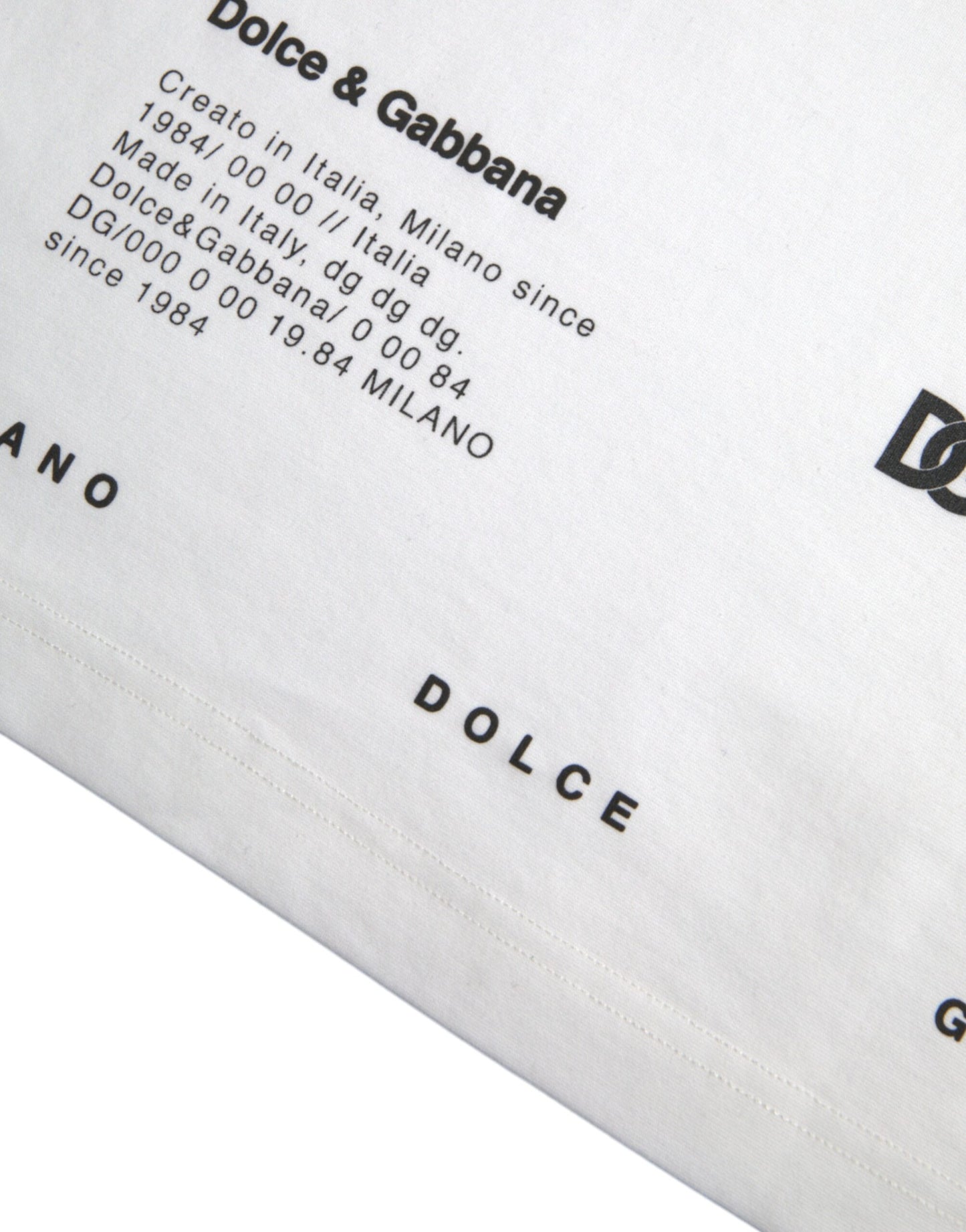 Dolce & Gabbana T-shirt da uomo in cotone con stampa labbra rosse bianche