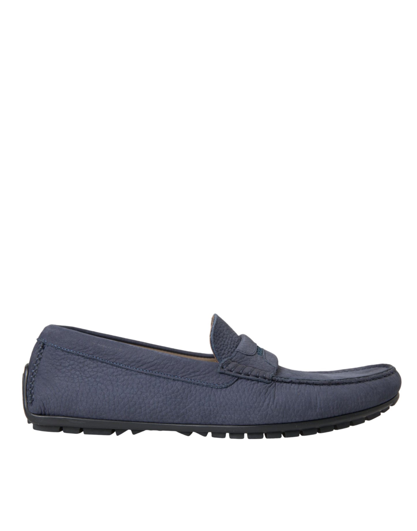 Dolce & Gabbana Scarpe Mocassino Slip On in Pelle di Vitello Blu