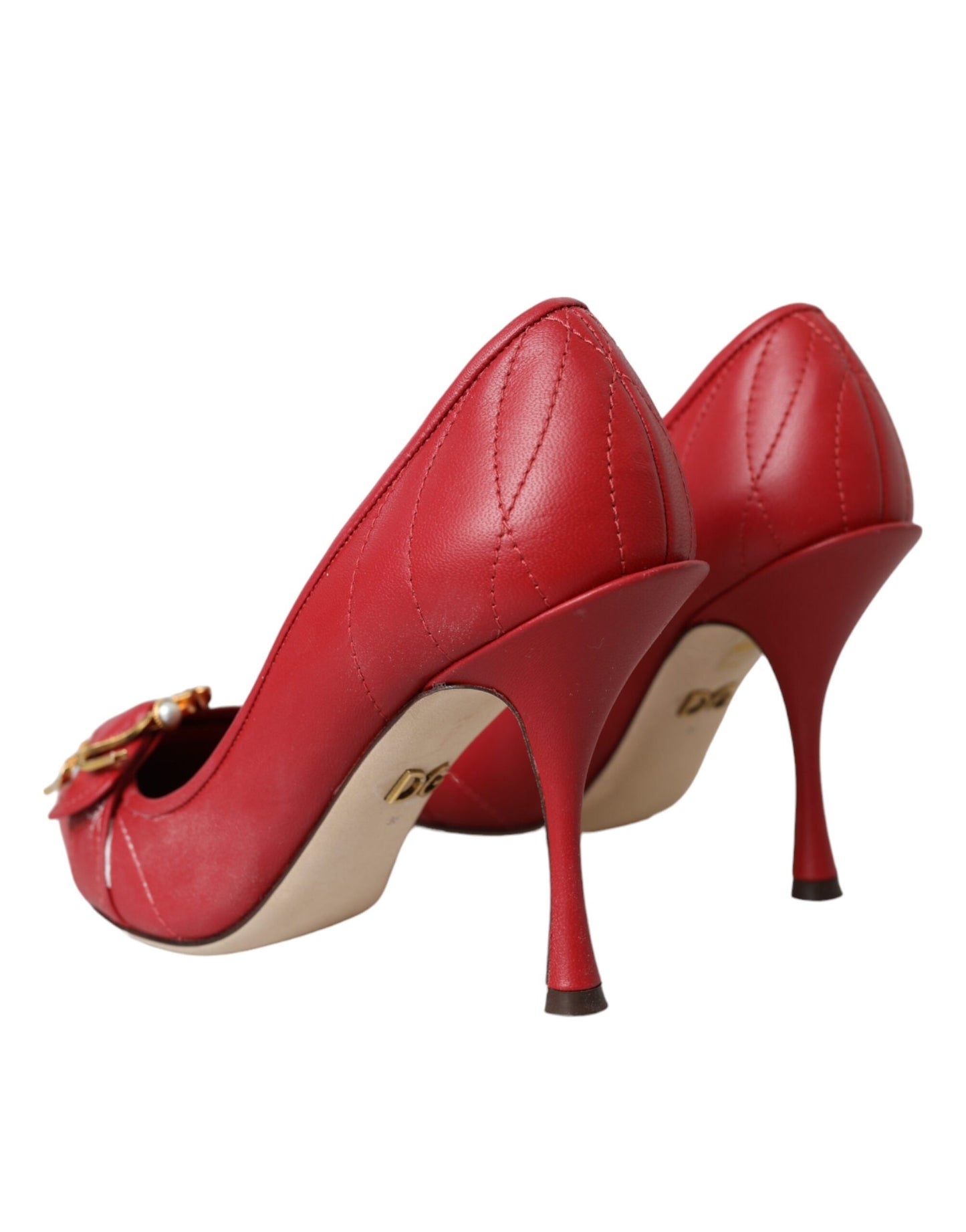 Scarpe con tacco in pelle rossa Devotion di Dolce & Gabbana