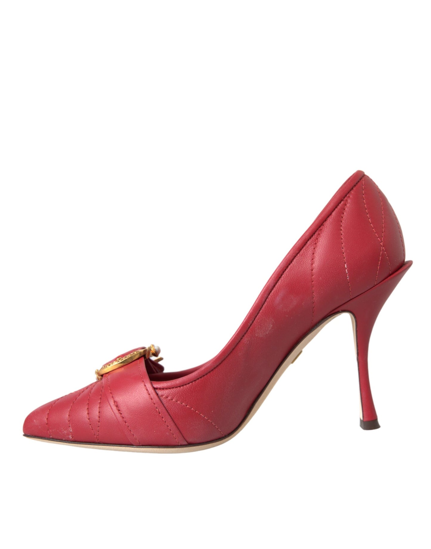 Scarpe con tacco in pelle rossa Devotion di Dolce & Gabbana