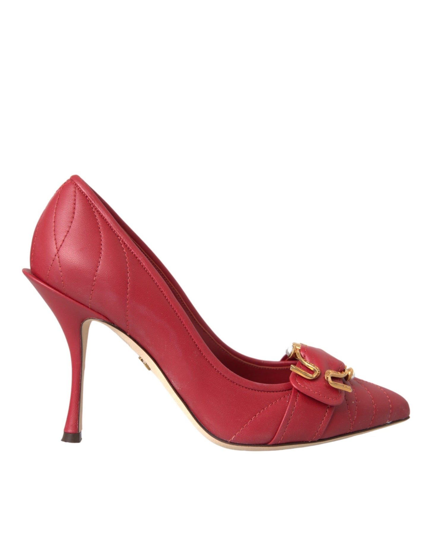 Scarpe con tacco in pelle rossa Devotion di Dolce & Gabbana