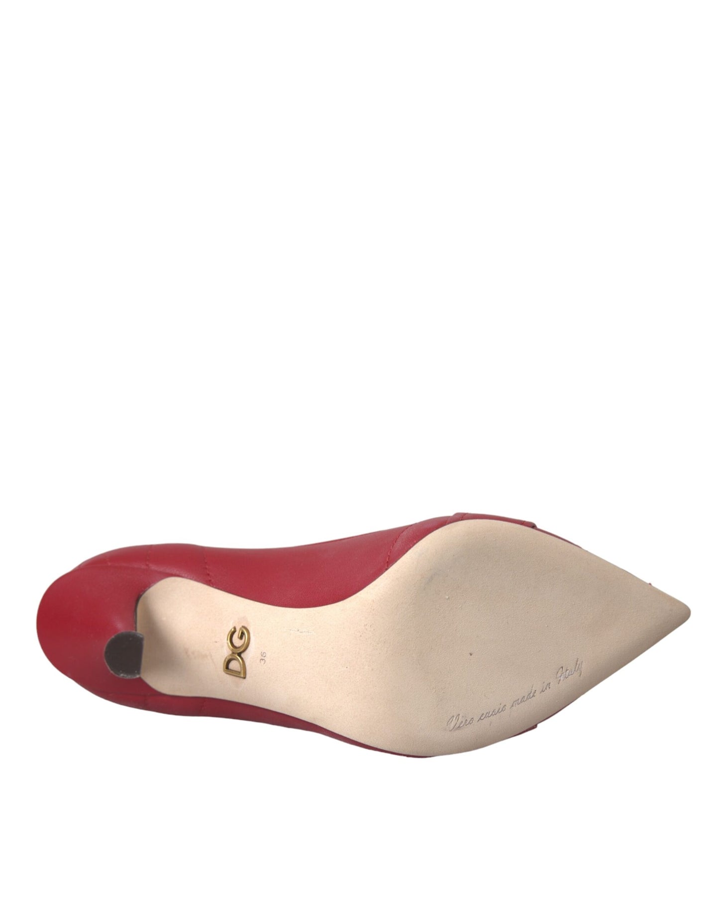Scarpe con tacco in pelle rossa Devotion di Dolce & Gabbana
