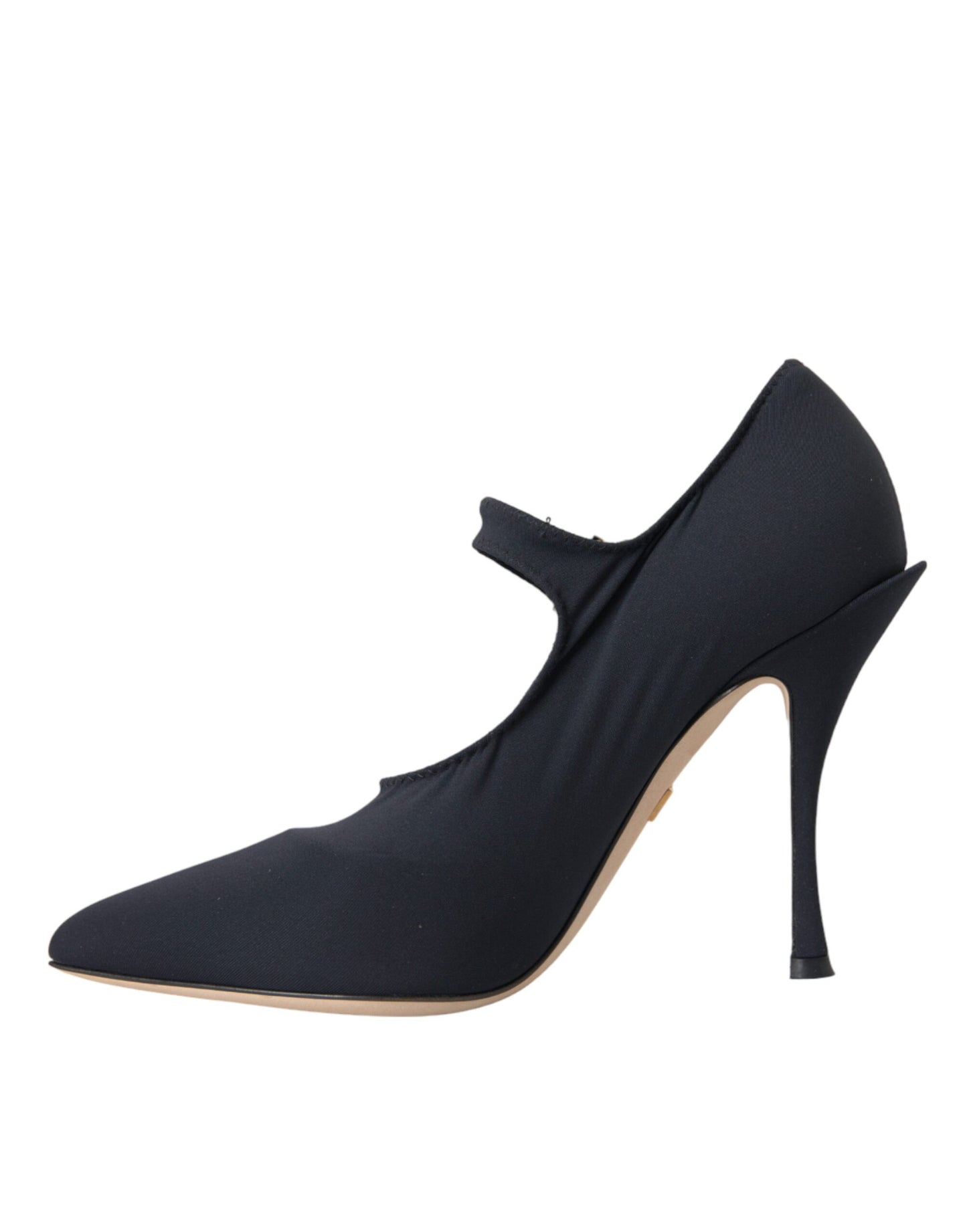 Scarpe con tacco Dolce & Gabbana nere Mary Jane in jersey di cristallo
