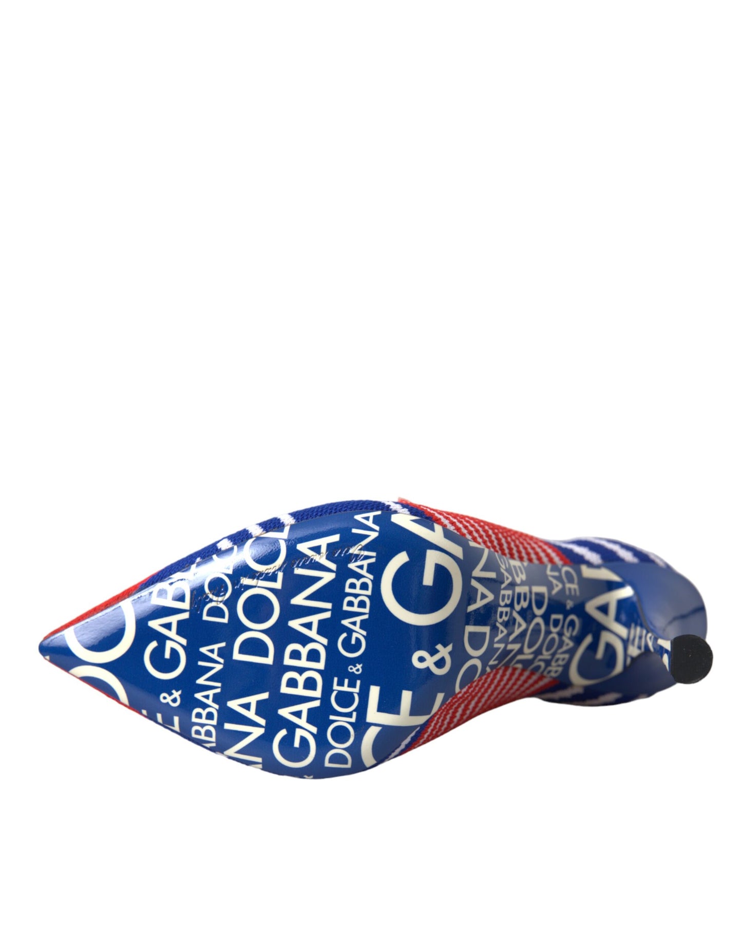 Dolce & Gabbana Rosso Blu Stretch Calzino Stile Stivaletti Corti Logo Scarpe