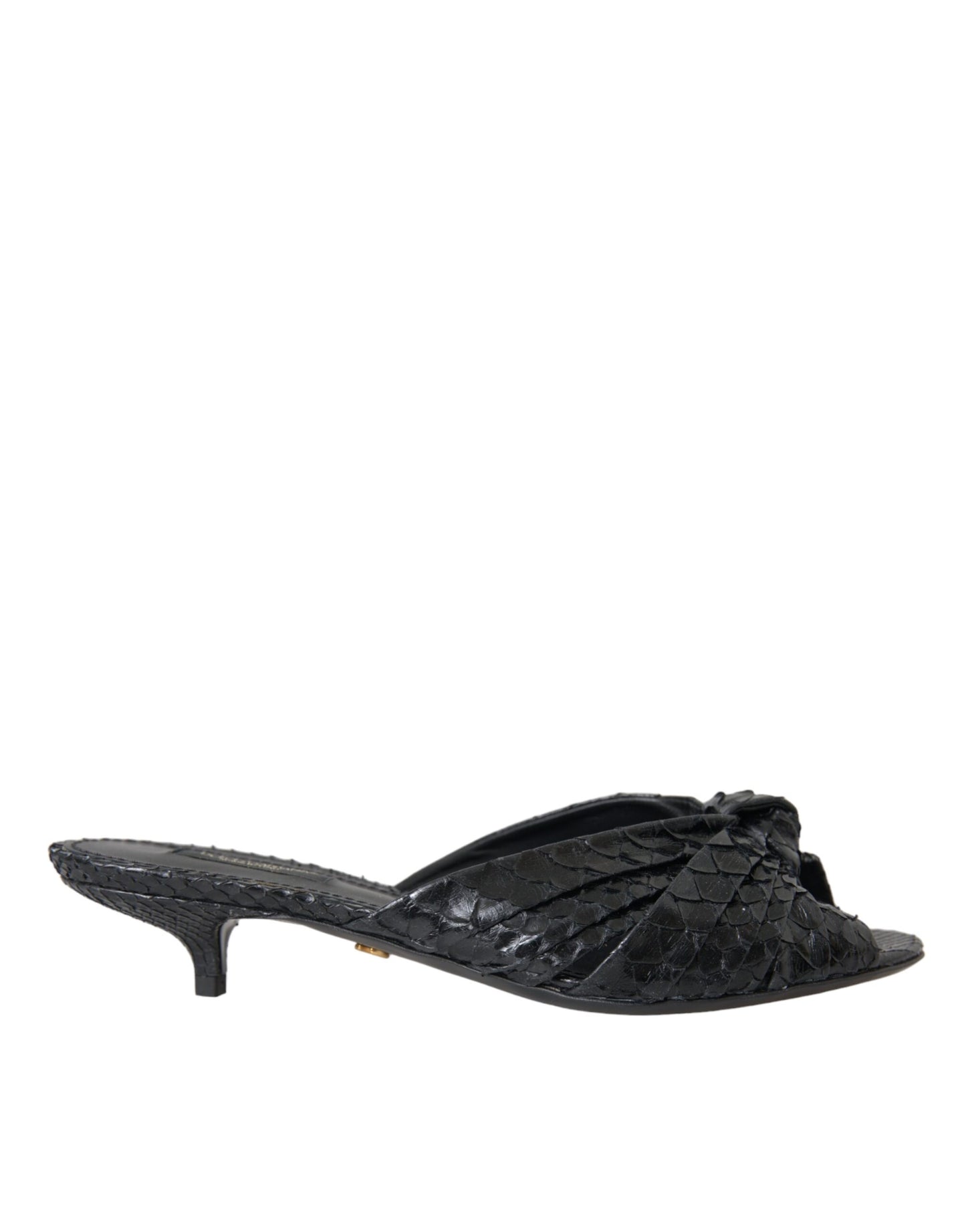Scarpe con tacco in pelle esotica nera Dolce & Gabbana