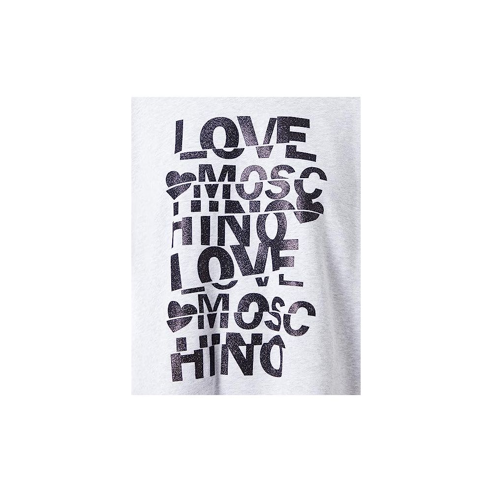Maglione da donna in cotone grigio Love Moschino