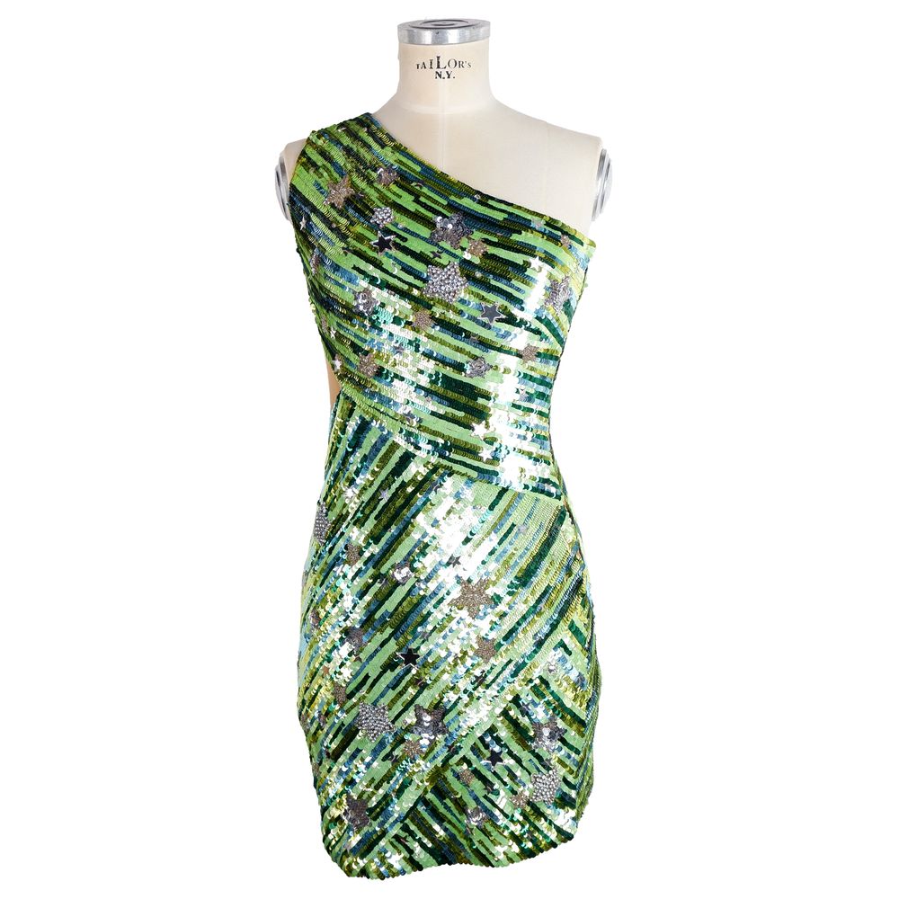 Elisabetta Franchi Abito Starlight con paillettes color smeraldo