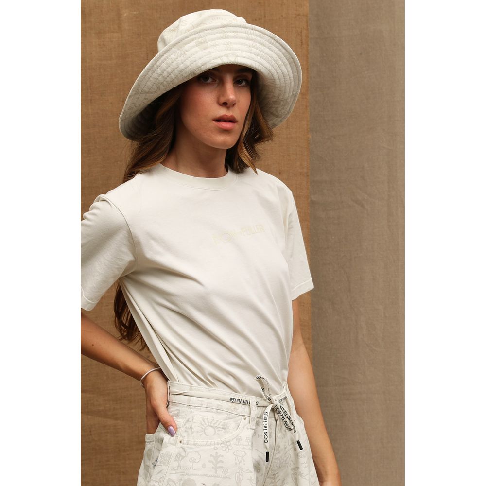 T-shirt da donna in cotone bianco Don The Fuller