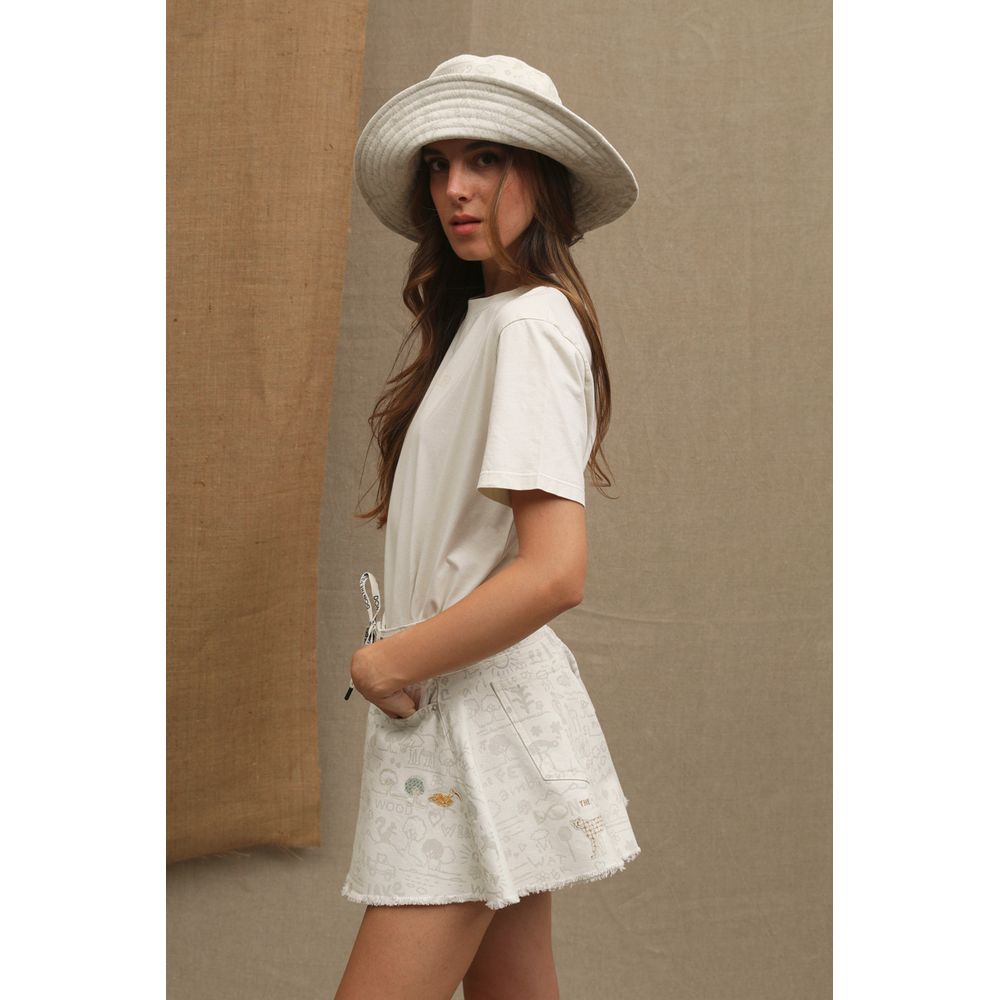 T-shirt da donna in cotone bianco Don The Fuller