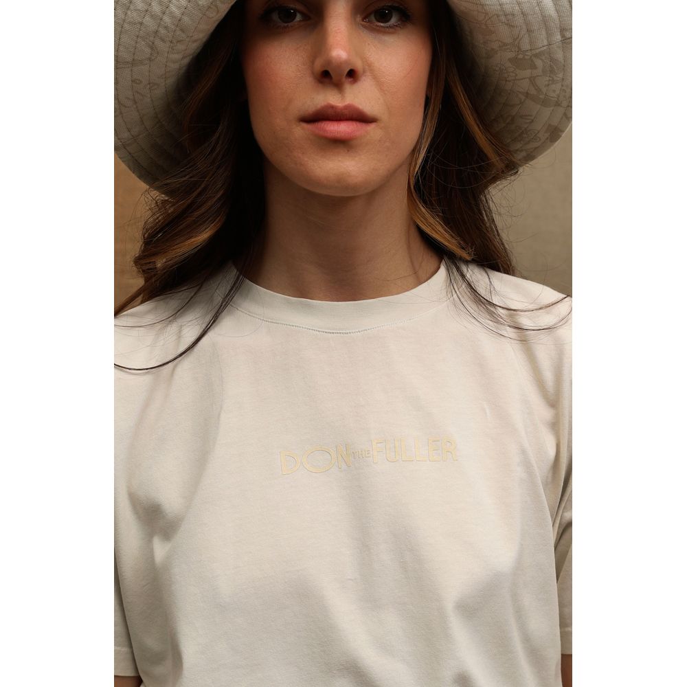 T-shirt da donna in cotone bianco Don The Fuller