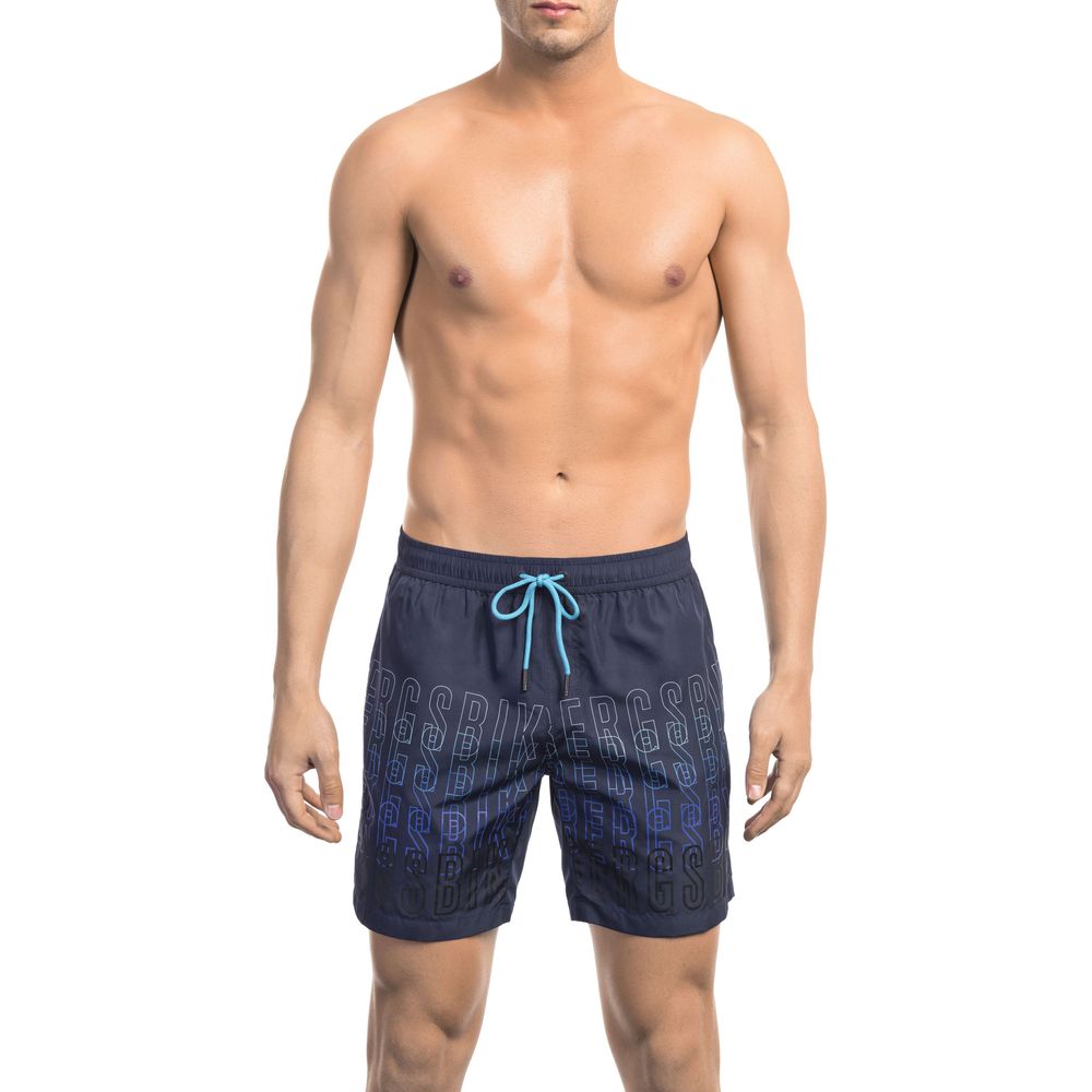 Bikkembergs Pantaloncini da bagno da uomo in poliestere blu