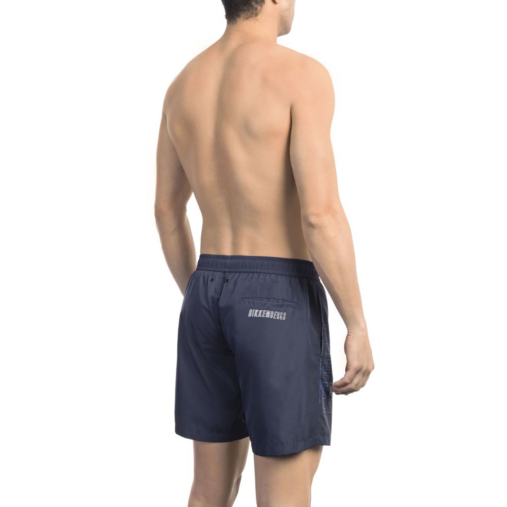 Bikkembergs Pantaloncini da bagno da uomo in poliestere blu