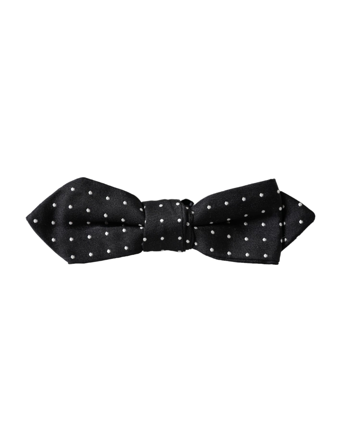 Dolce & Gabbana Papillon Papillon da uomo con collo regolabile a pois in seta nera