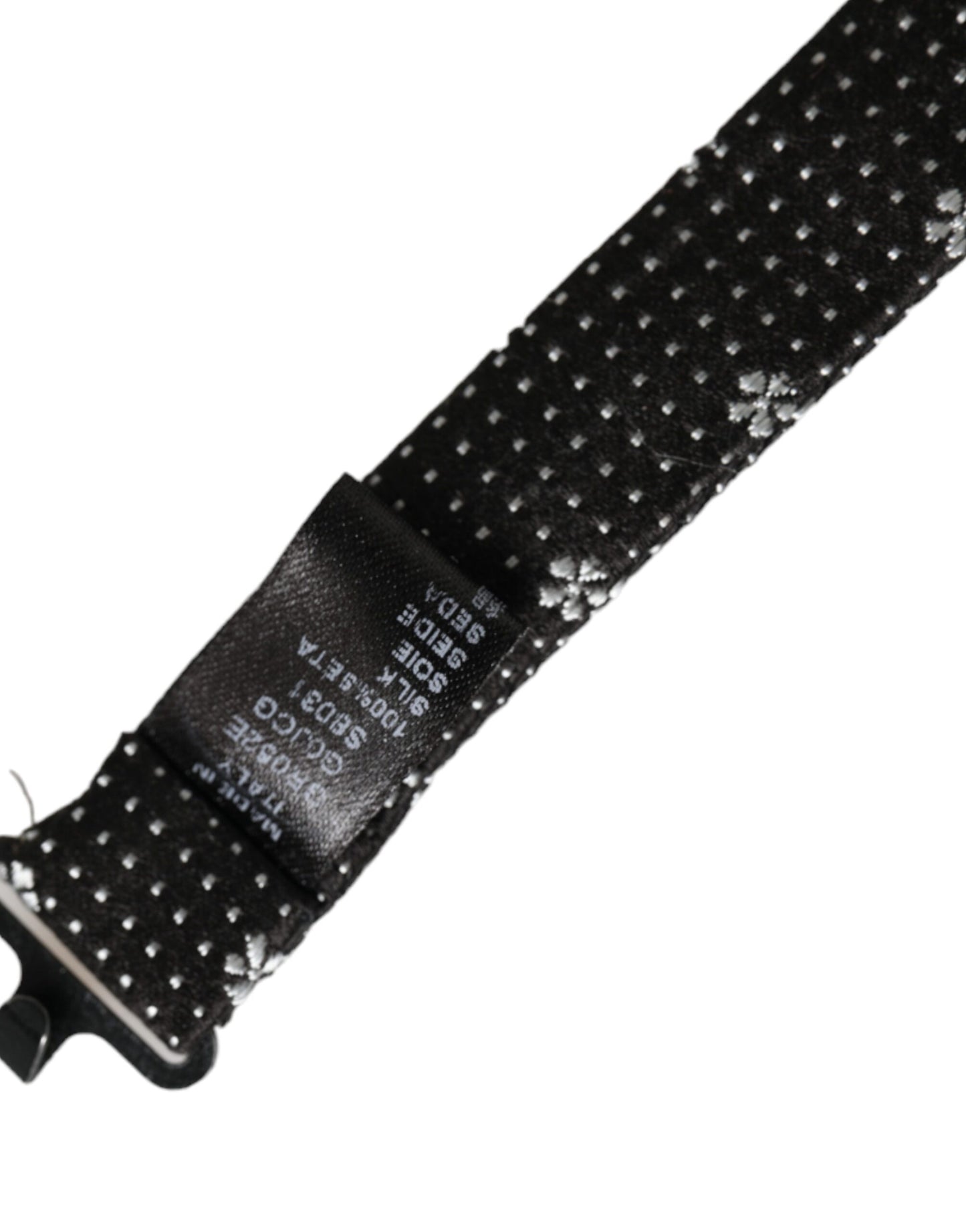 Dolce & Gabbana Papillon Papillon da uomo con collo regolabile floreale in seta nera